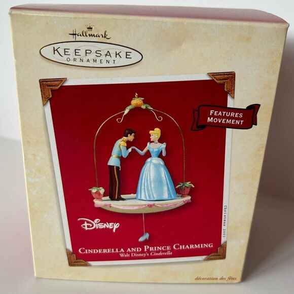 Hallmark vintage 2003 Cinderella and Prince Charming Disney ornament New - Picture 5 of 6